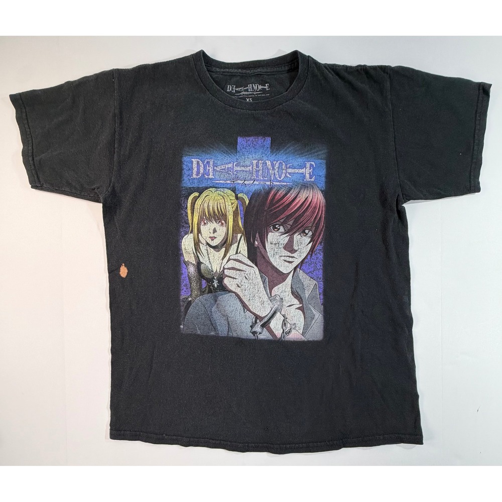 Death Note Anime Graphic T-Shirt Light Yagami Misa Amane Black XS